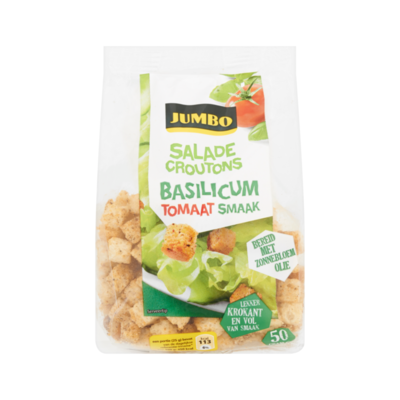 Huismerk Saladecroutons Basilicum Tomaat Smaak